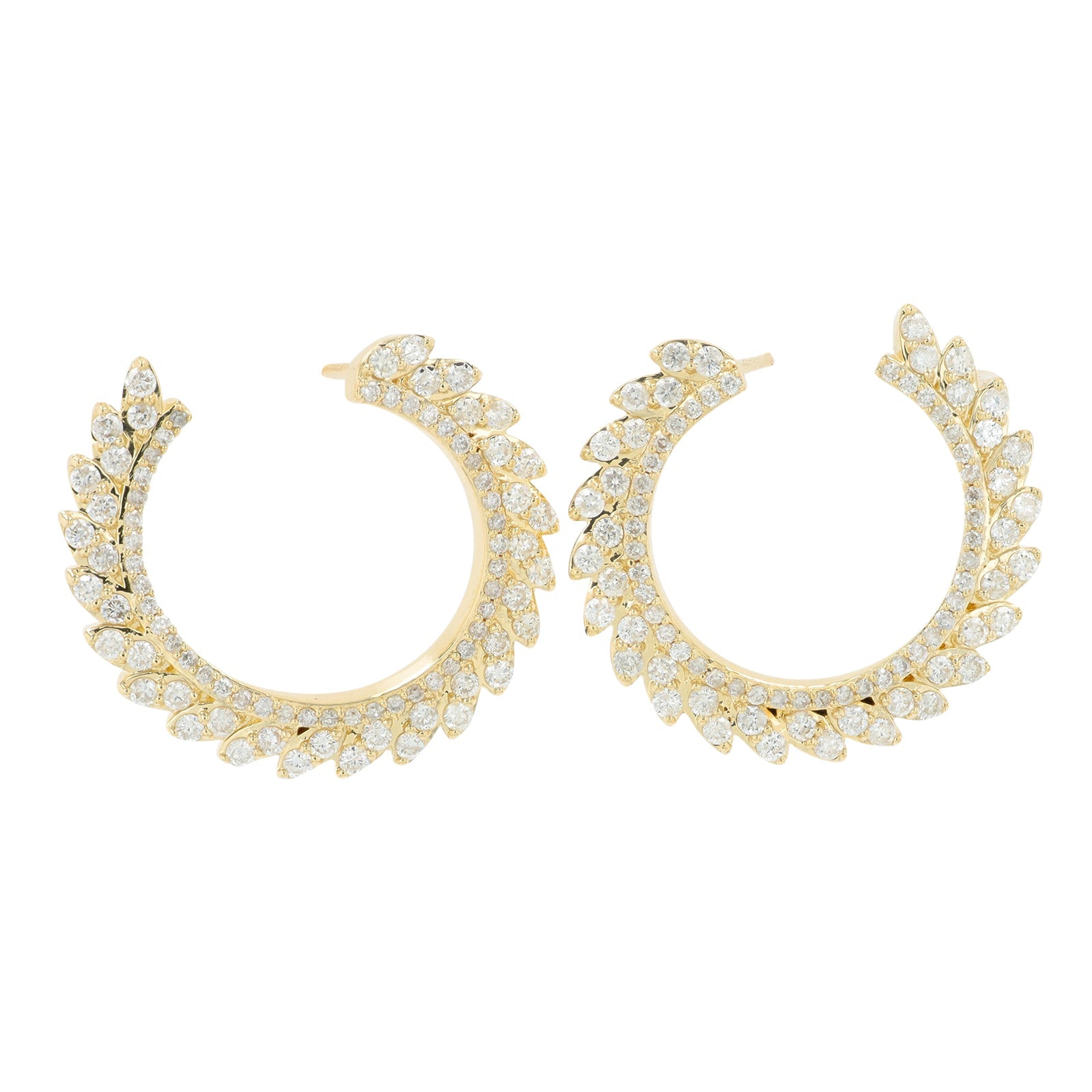 14K YG 1 CT Diamond Earrings