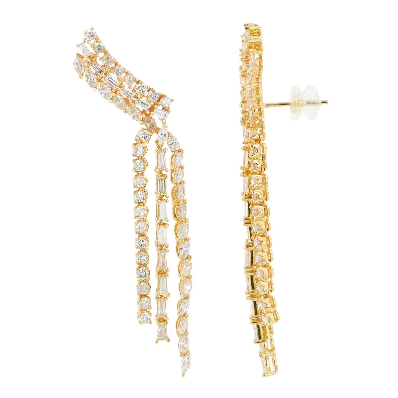 14K YG 4.50 CT Diamond Earrings