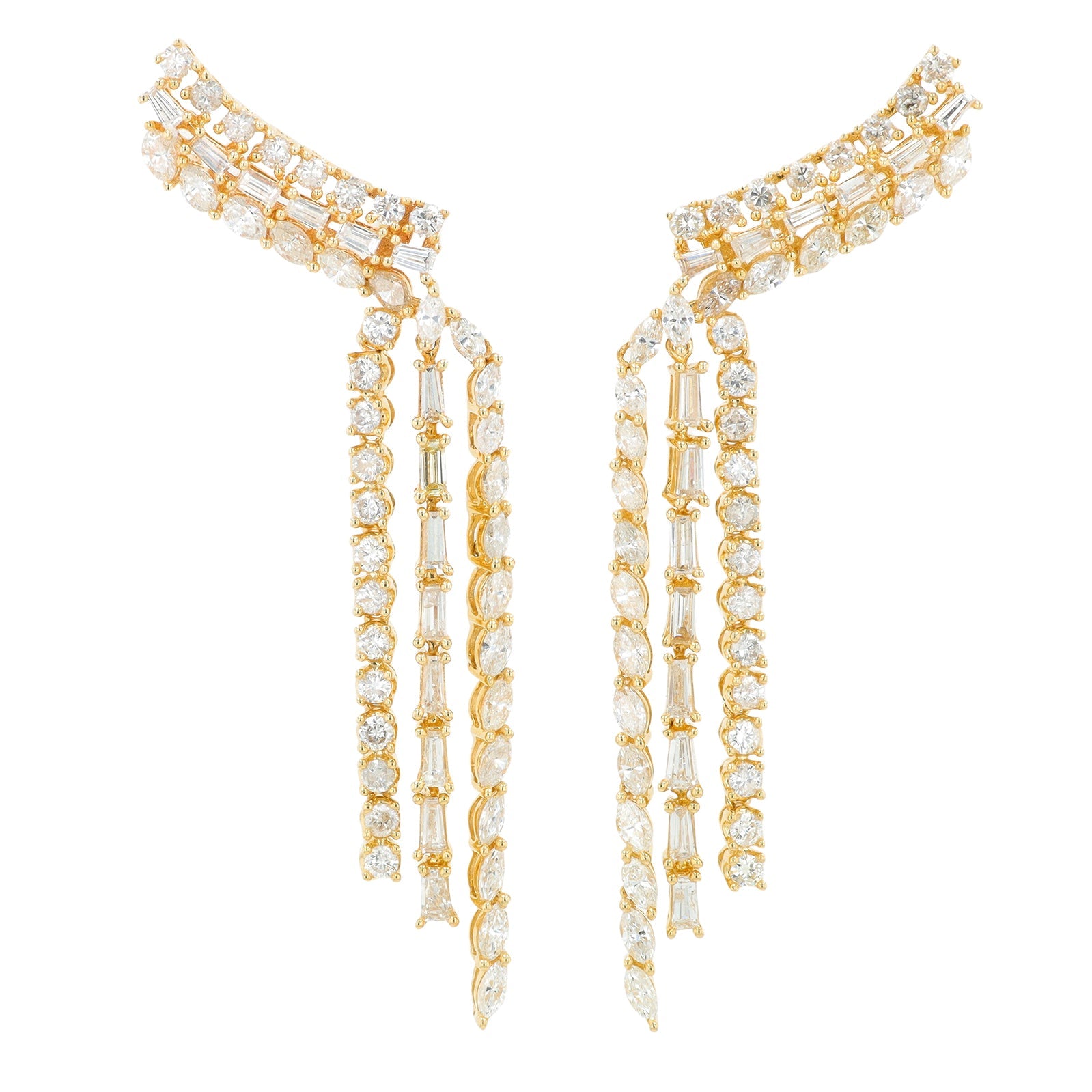 14K YG 4.50 CT Diamond Earrings