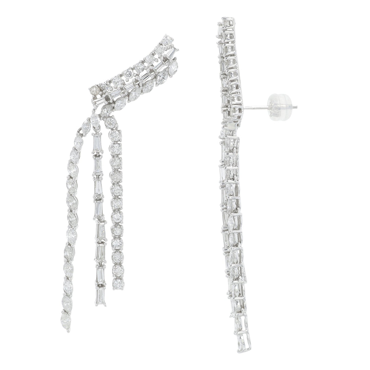 14K WG 4.50 CTW Diamond Earrings