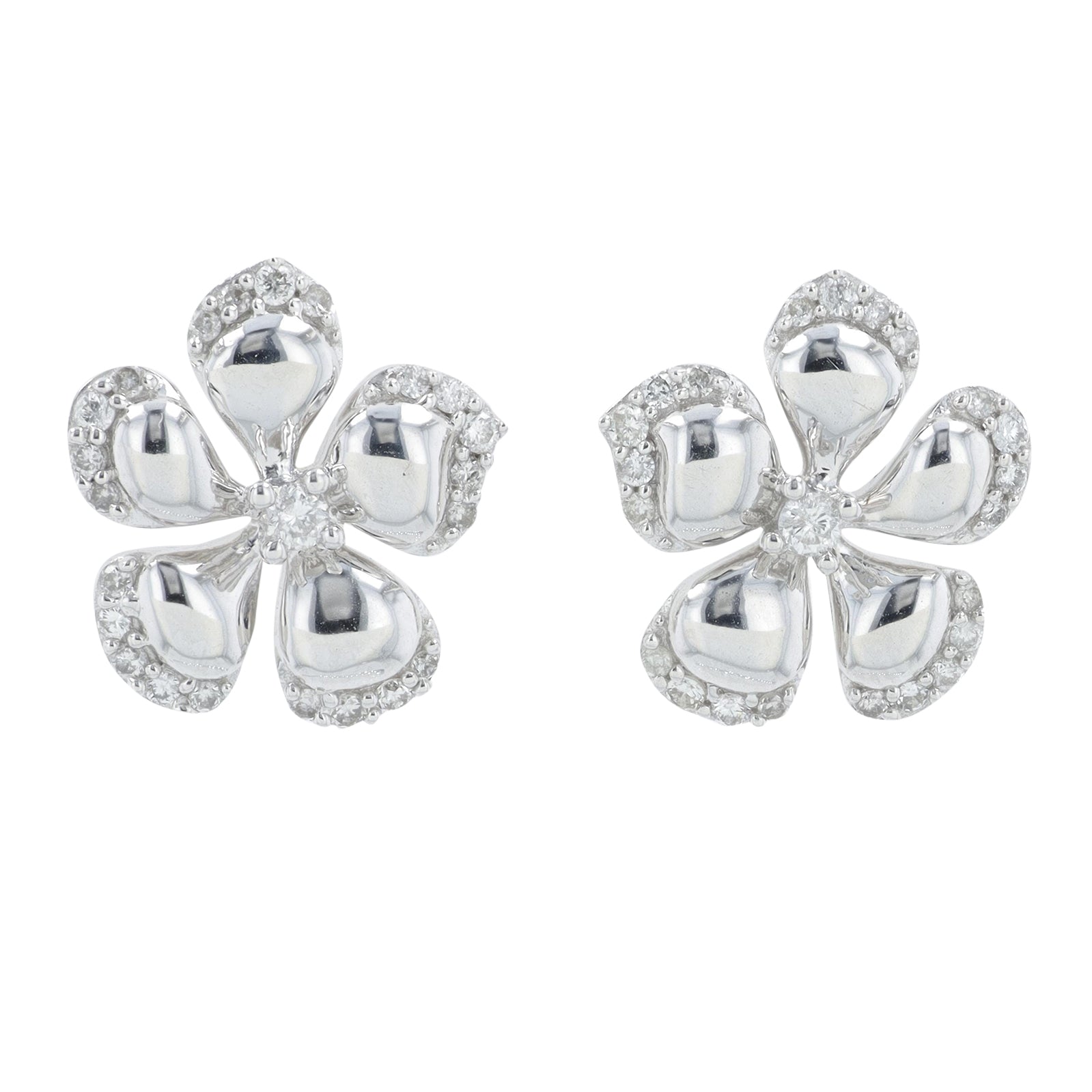 14K .30 CT Diamond Flower Earrings<p><strong>More Colors Available</p></strong>