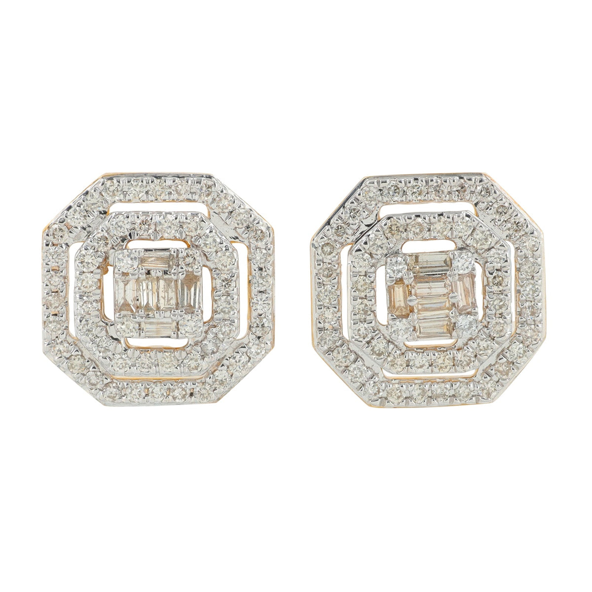 10K YG 0.57 CT Diamond Earrings
