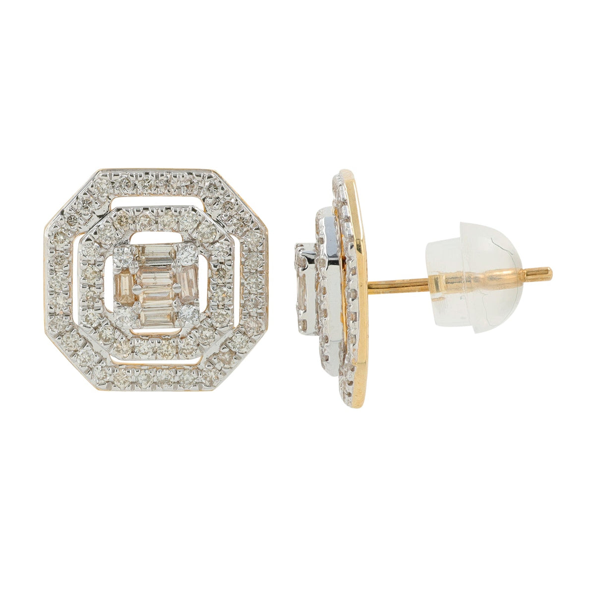 10K YG 0.57 CT Diamond Earrings