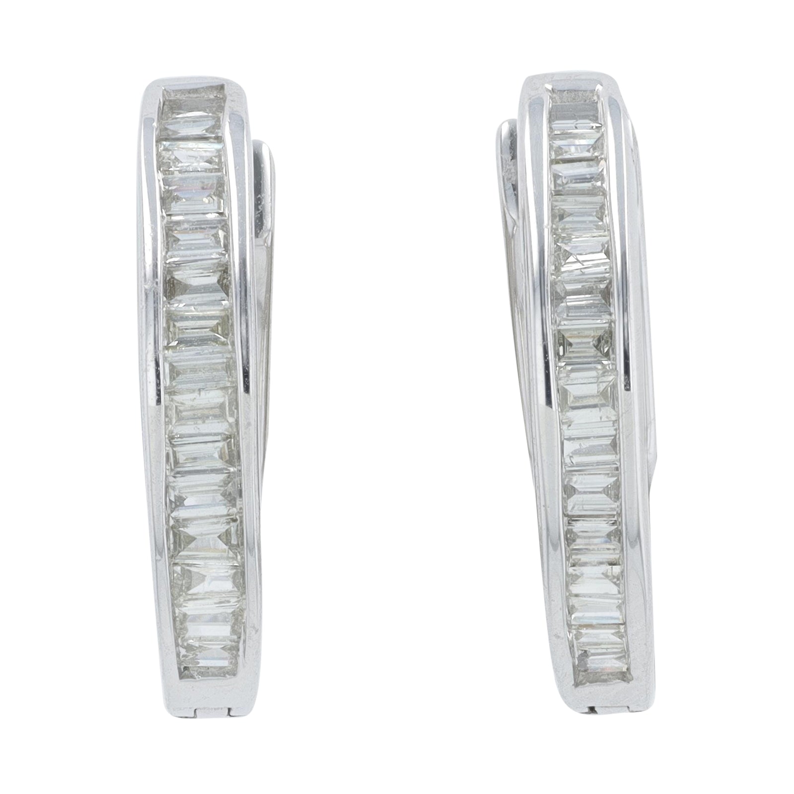 14K WG .50 CT Diamond Inside-Out Hoops