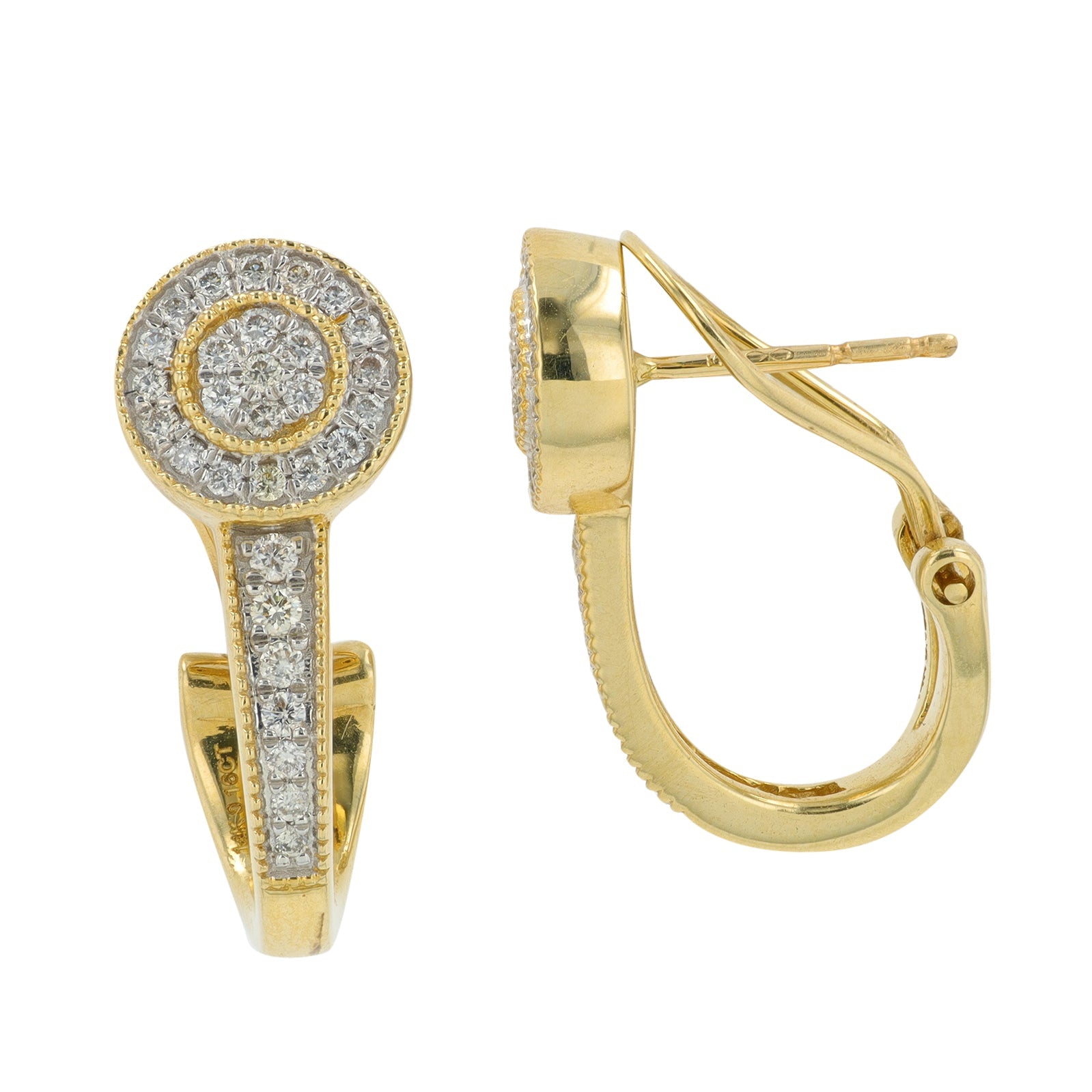 14K YG .38 CT Diamond Earrings