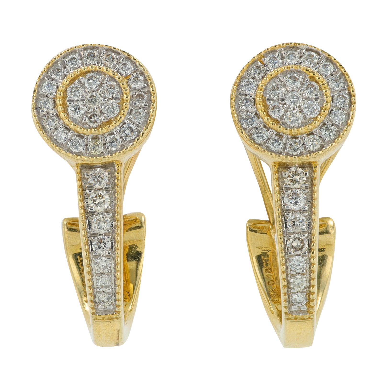 14K YG .38 CT Diamond Earrings