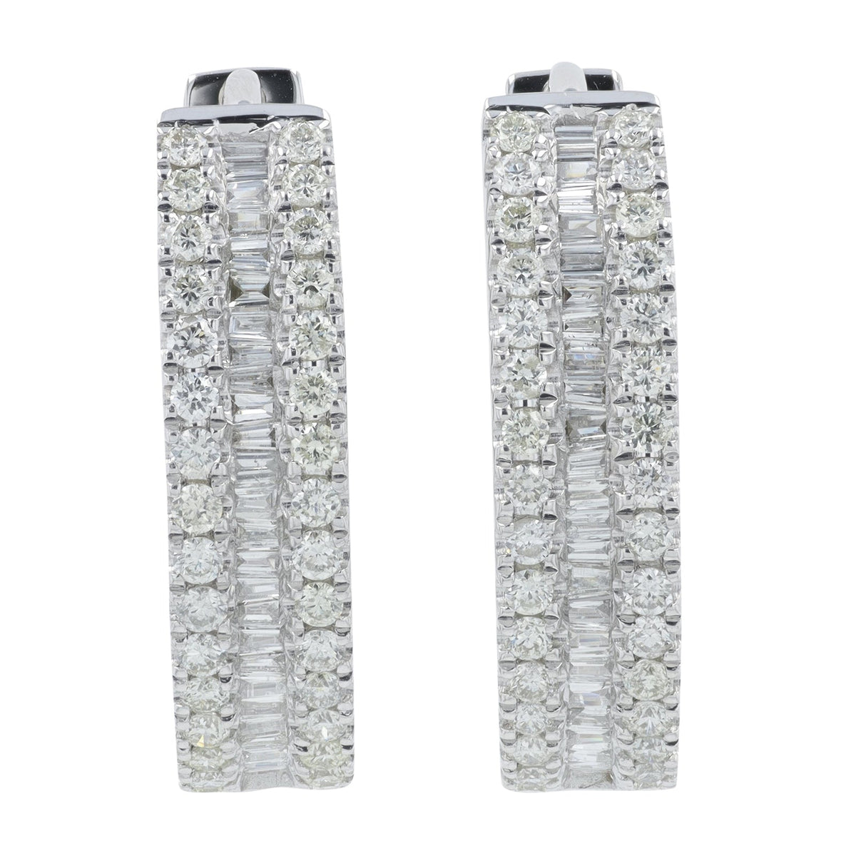 14K 1.25 CT Diamond Hoops<p><strong>More Colors Available</p></strong>