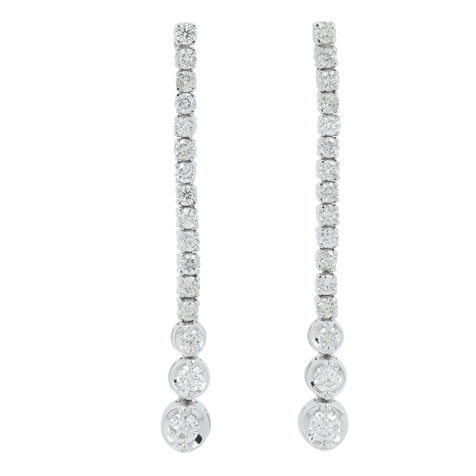 14K WG 1 CTW Diamond Earrings
