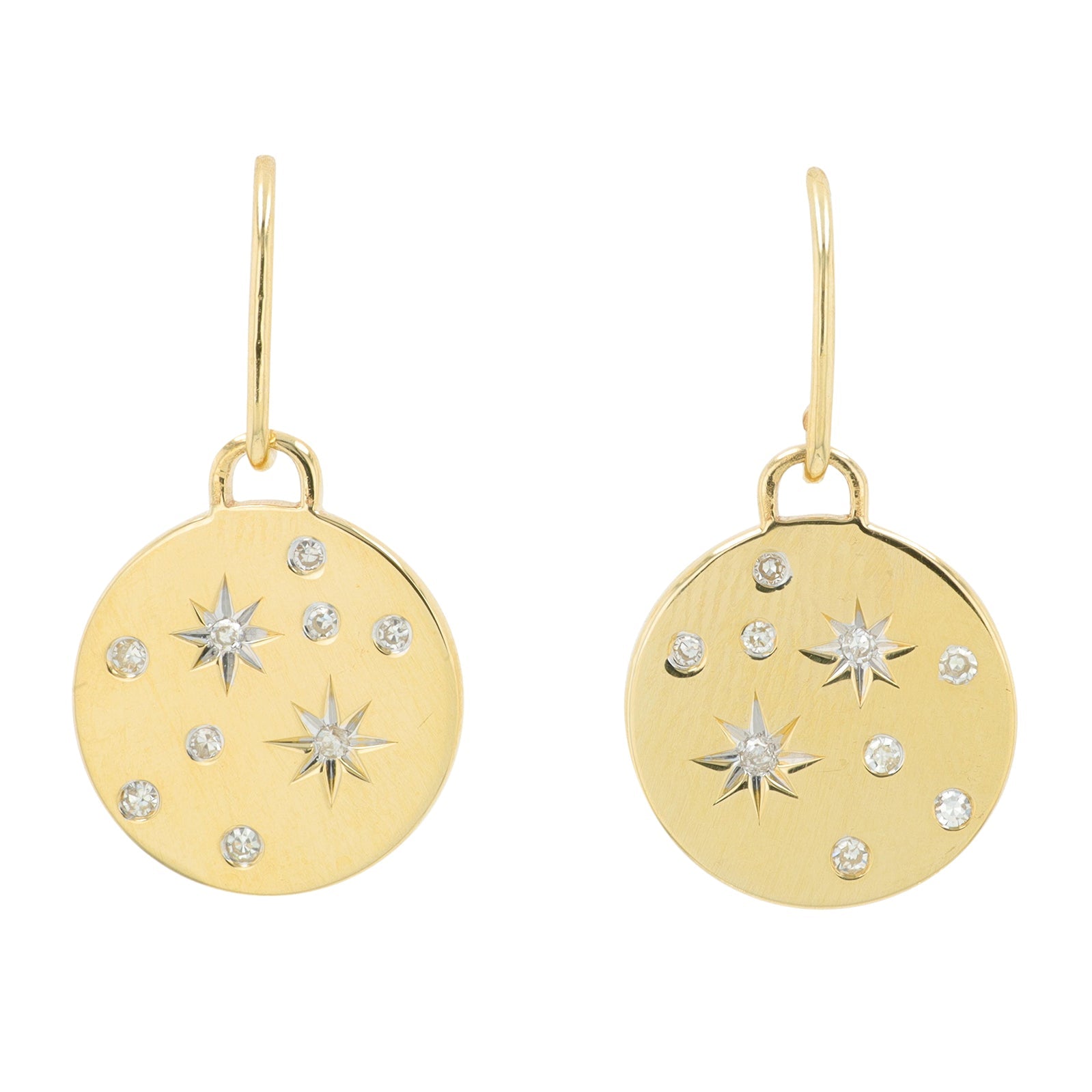 10K YG 1/8 CT Diamond Earrings