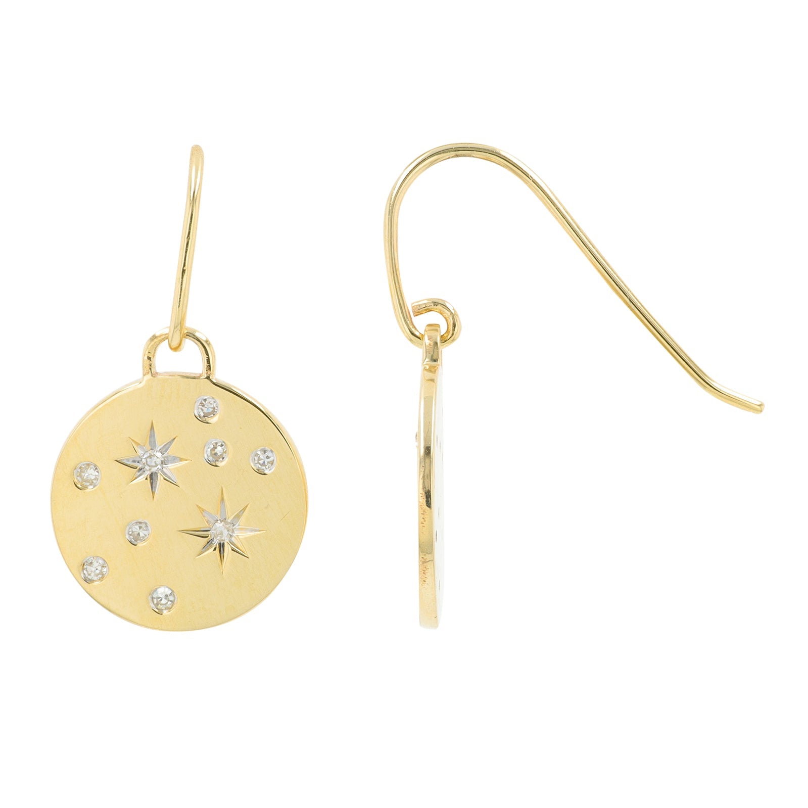 10K YG 1/8 CT Diamond Earrings