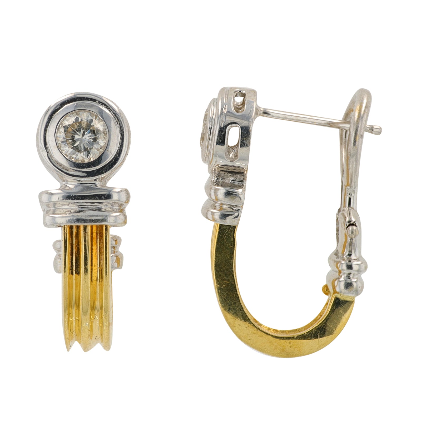 14K TT .50 CT Diamond Earrings