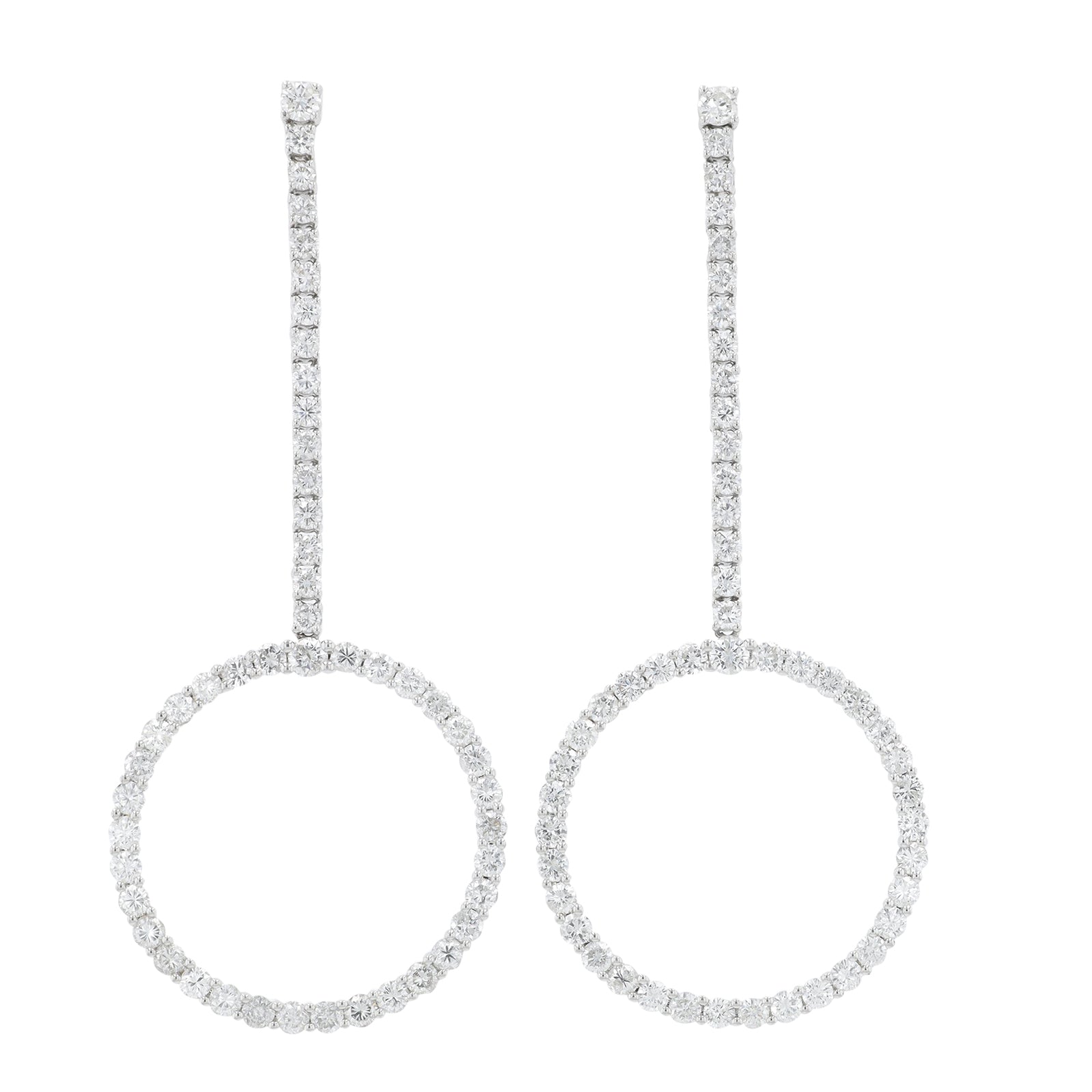 18K WG 5.62 CTW Diamond Earrings