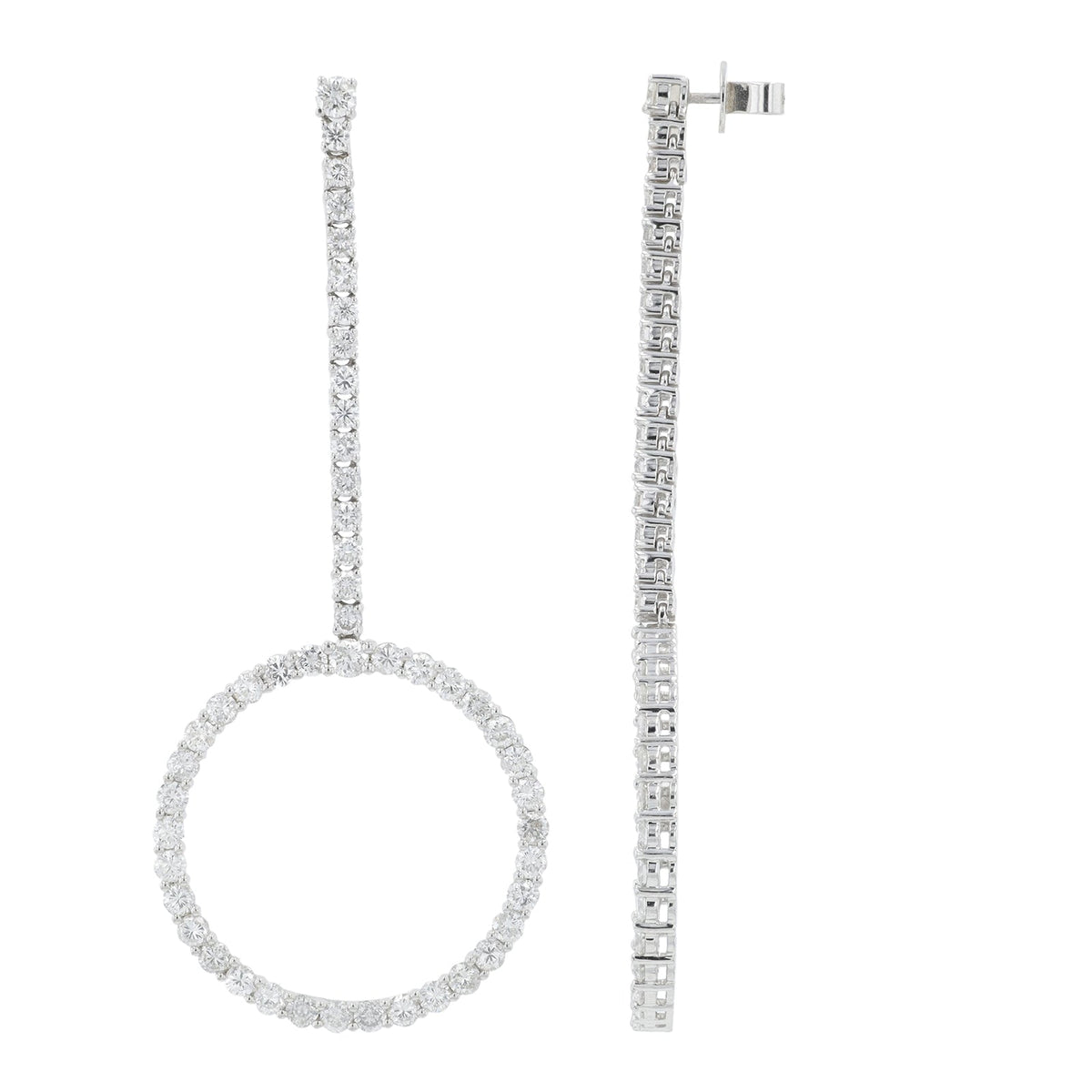 18K WG 5.62 CTW Diamond Earrings