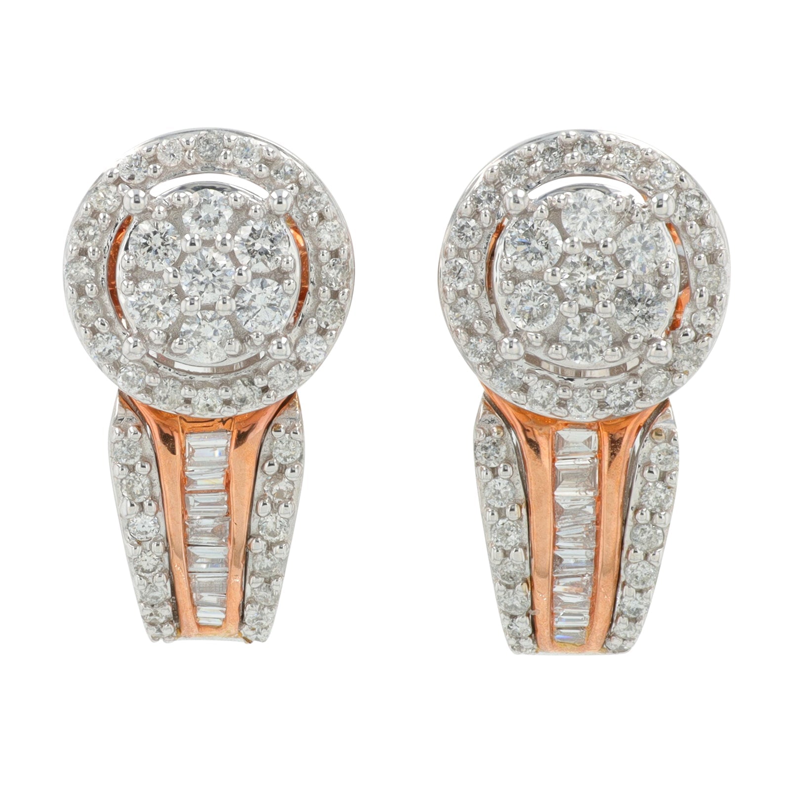 10K TT 1 CT Diamond Earrings