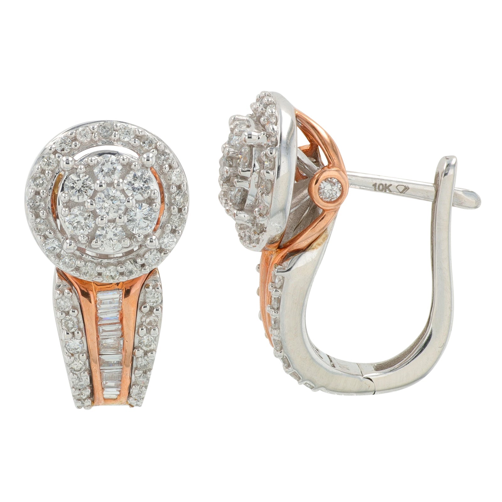 10K TT 1 CT Diamond Earrings