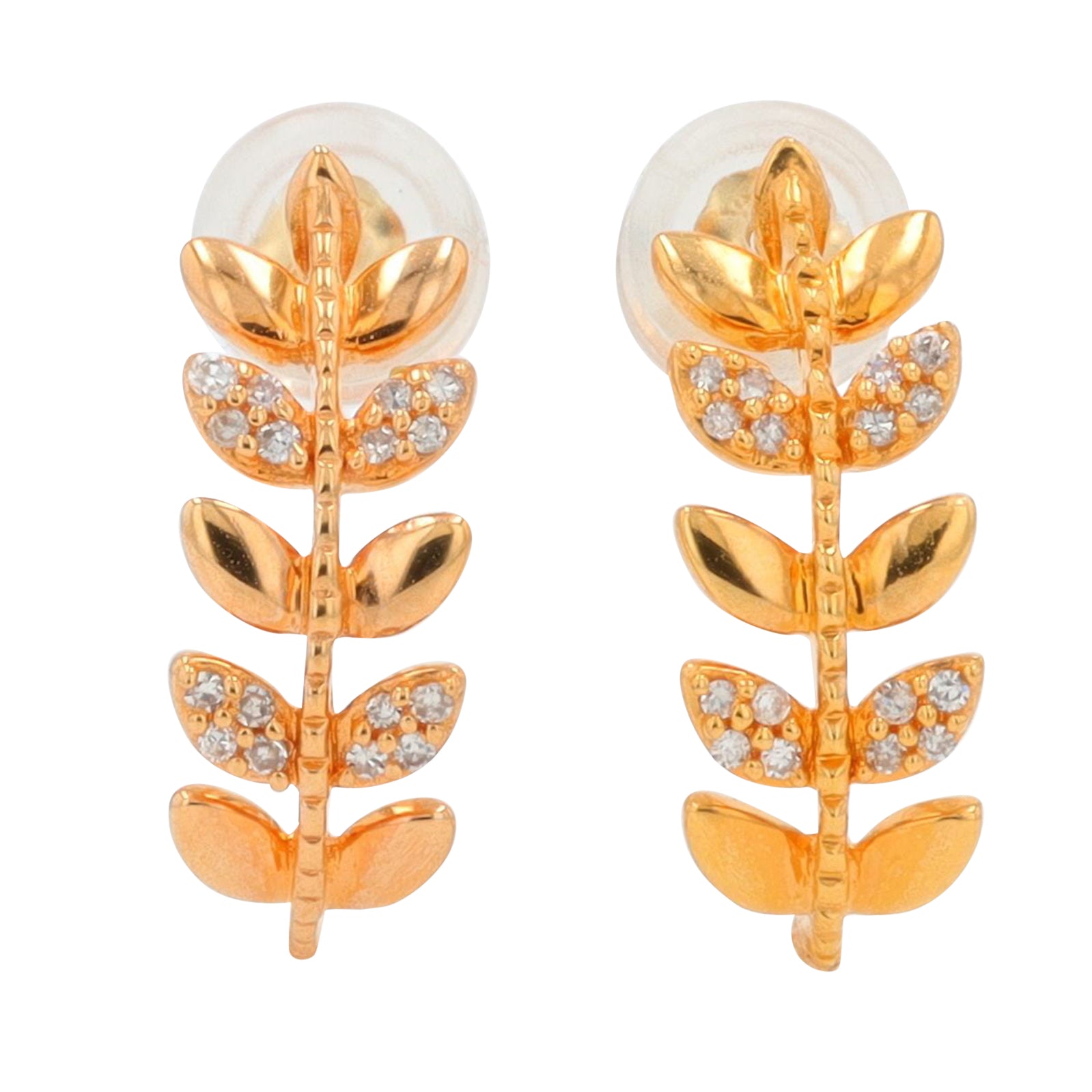 10K RG .15 CTW Diamond Earrings