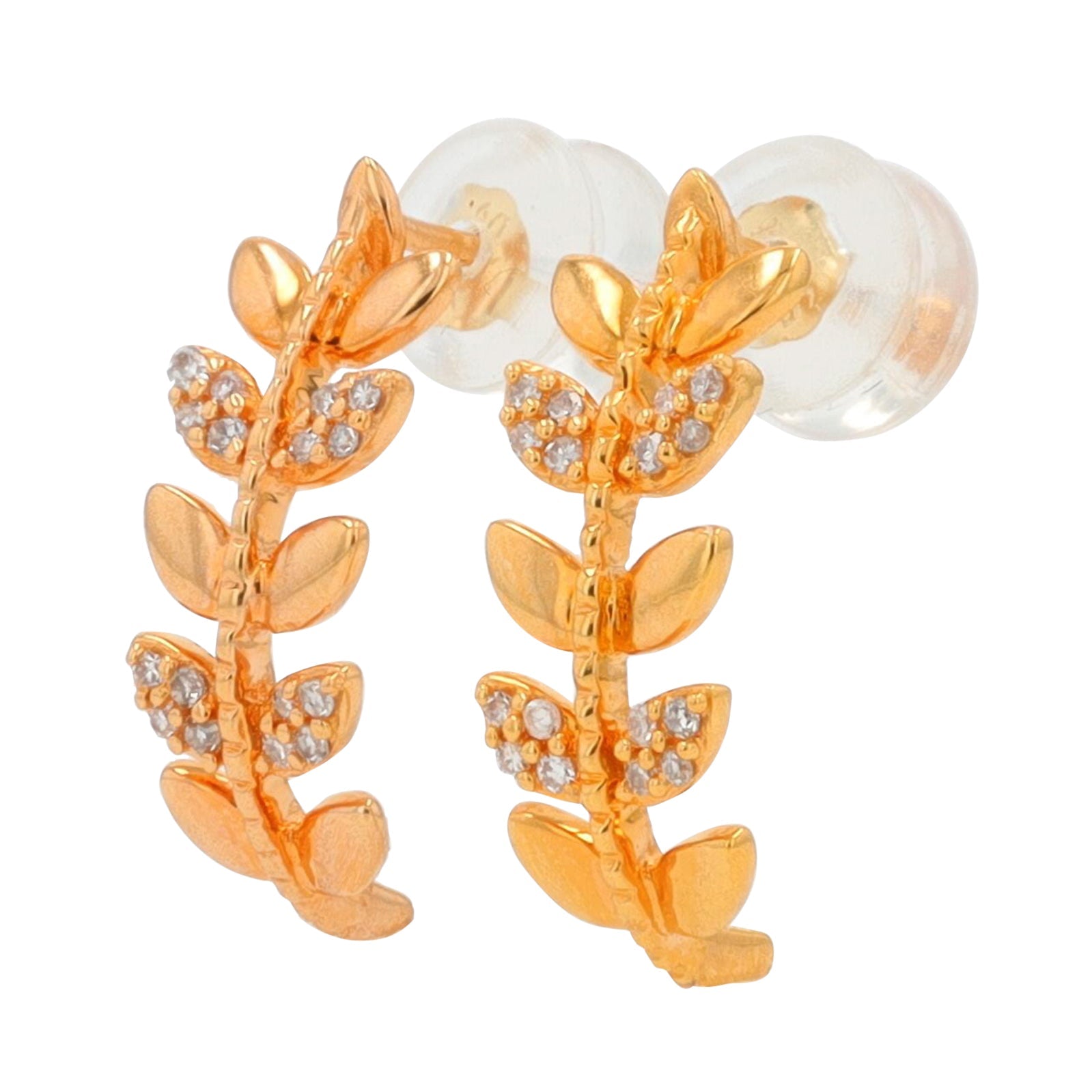 10K RG .15 CTW Diamond Earrings