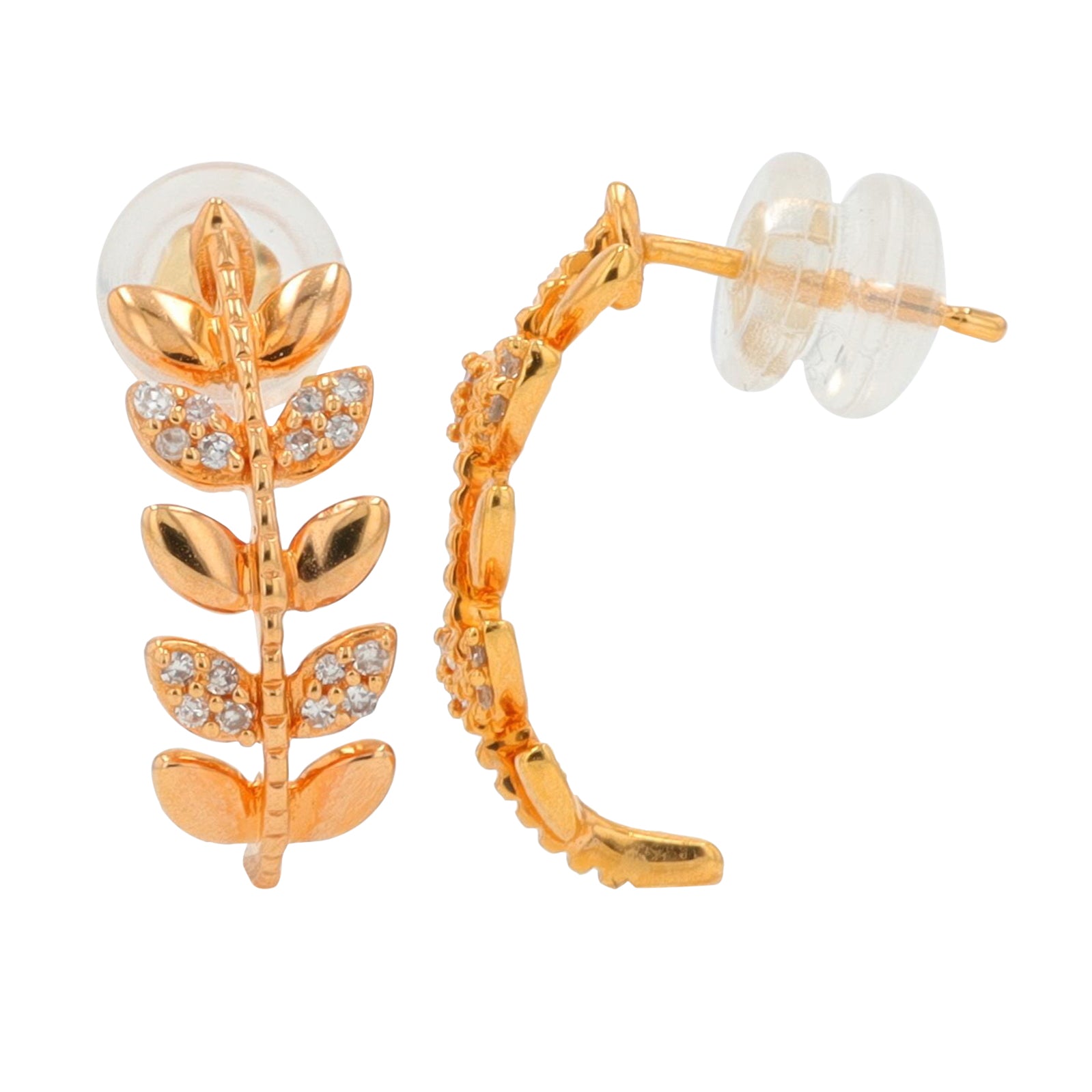 10K RG .15 CTW Diamond Earrings