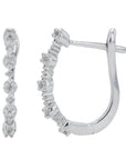 10K WG .06 CT Diamond Hoops