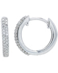 10K WG .20 CT Diamond Hoops