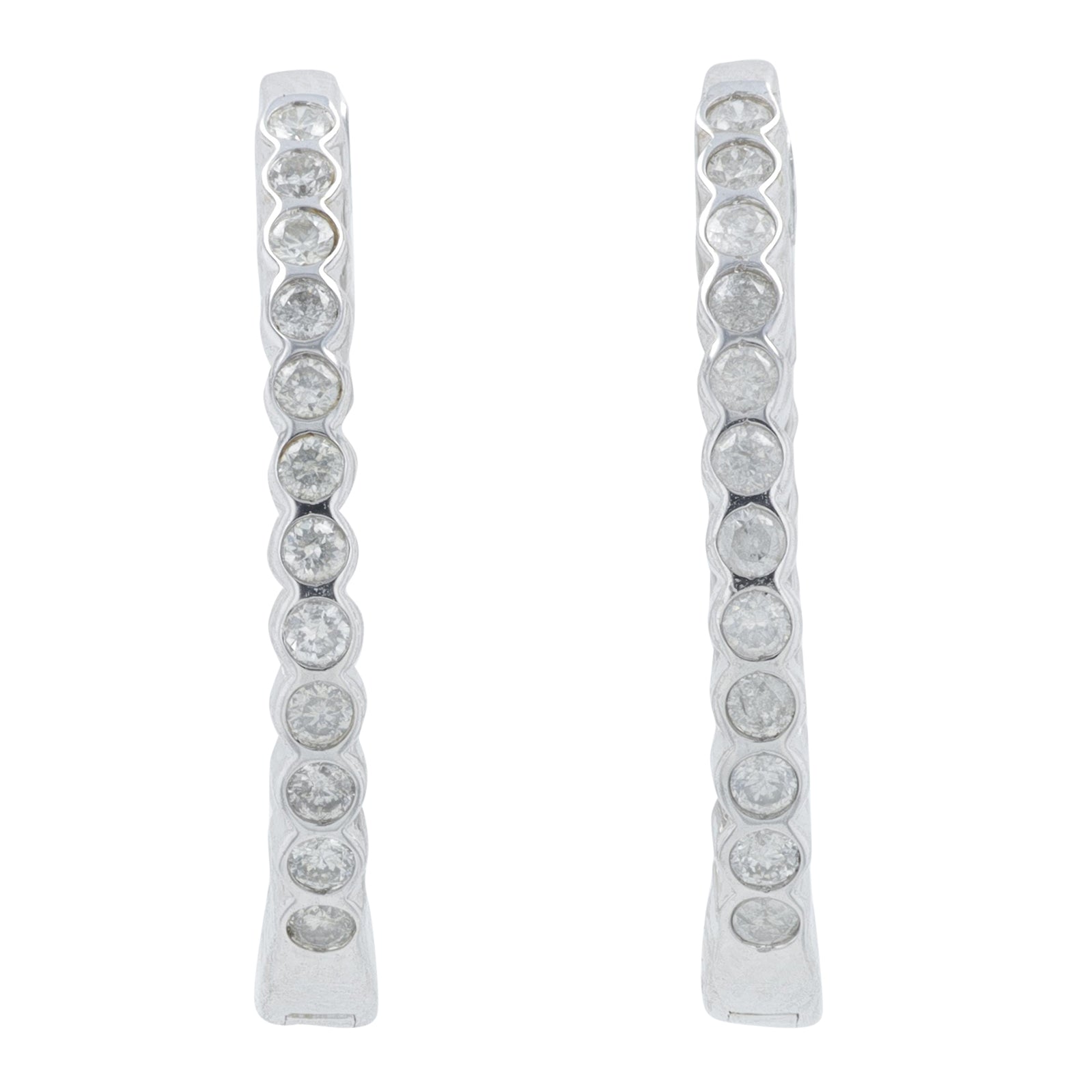 14K .50 CT Diamond Inside-Out Hoops<p><strong>More Colors Available</p></strong>
