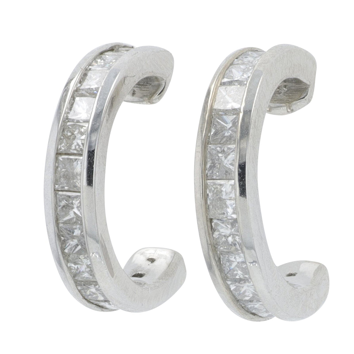 14K .50 CT Diamond C-Hoops<p><strong>More Colors Available</p></strong>