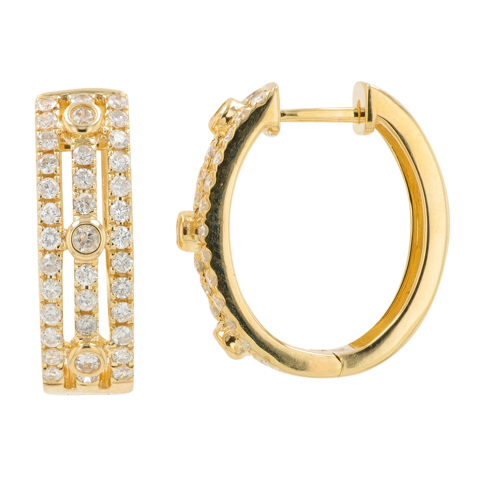 14K 1 CT Diamond Earrings<p><strong>More Colors Available</p></strong>