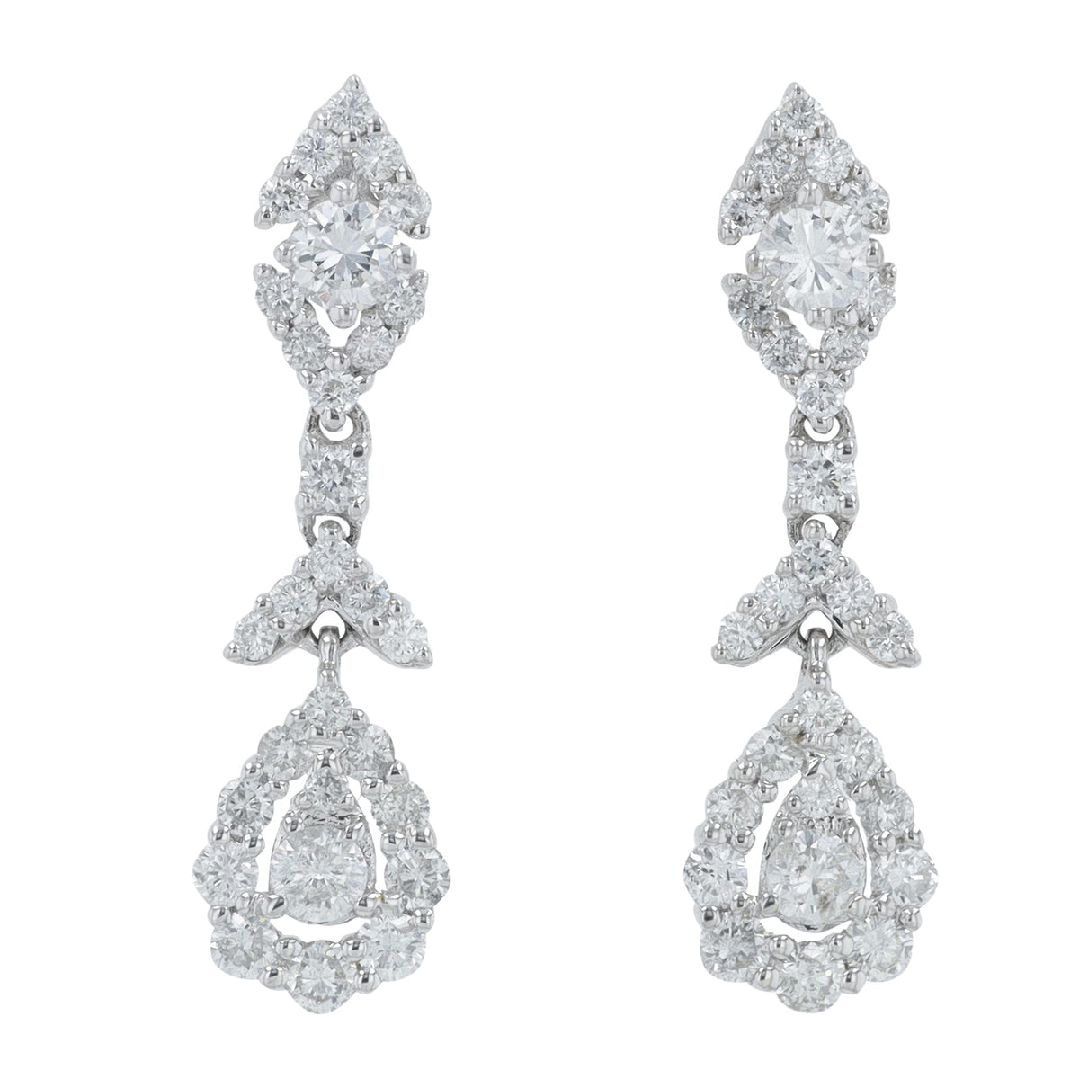 18K WG 1.29 CTW Diamond Earrings