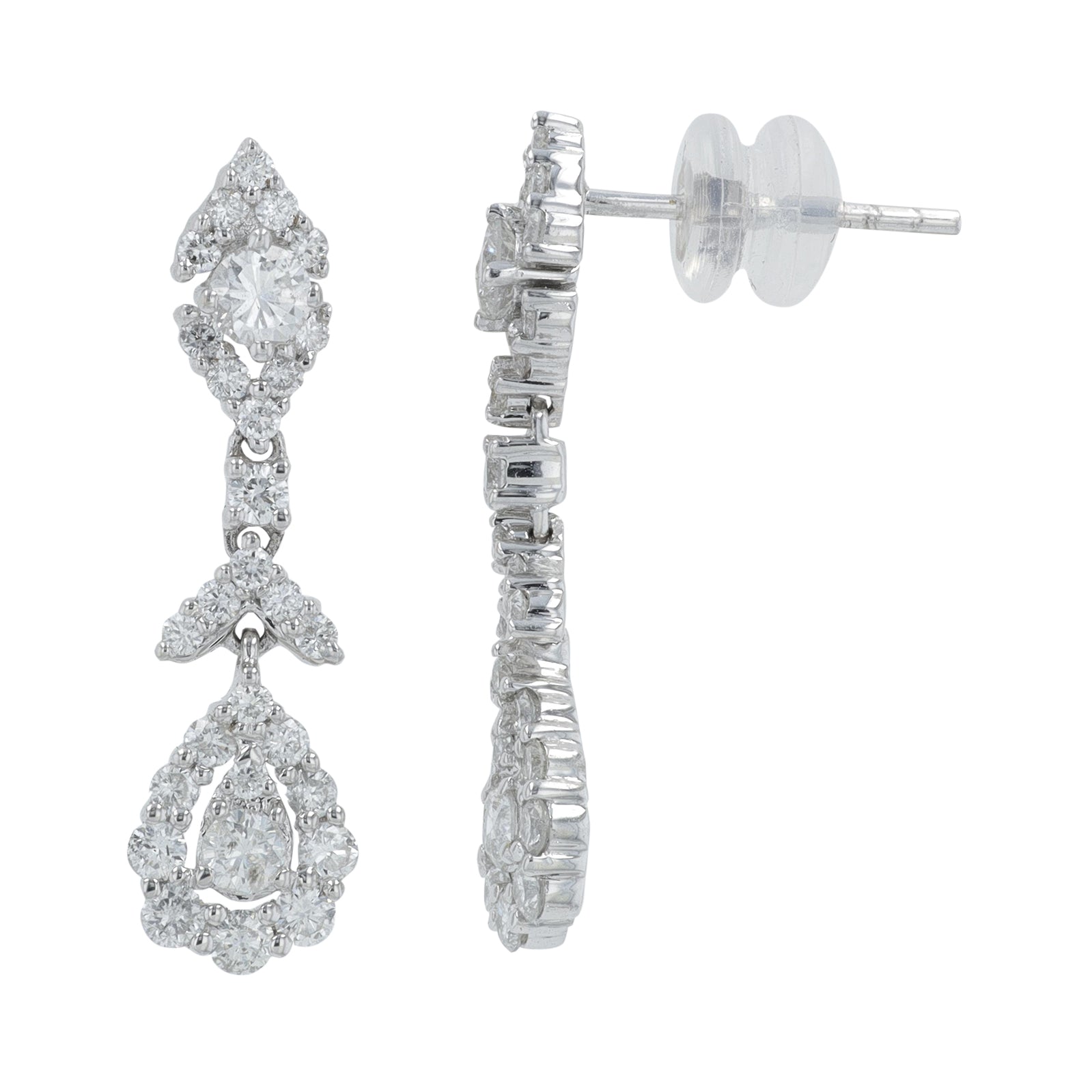 18K WG 1.29 CTW Diamond Earrings