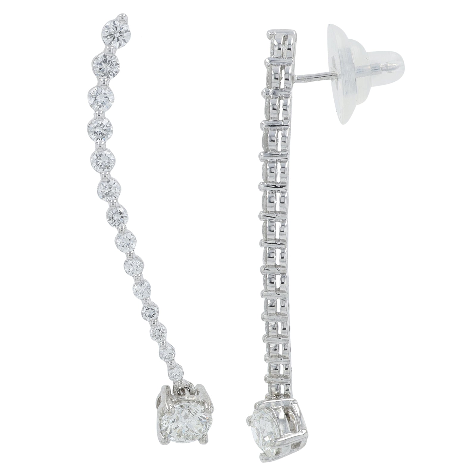 18K WG 2.35 CTW Diamond Earrings