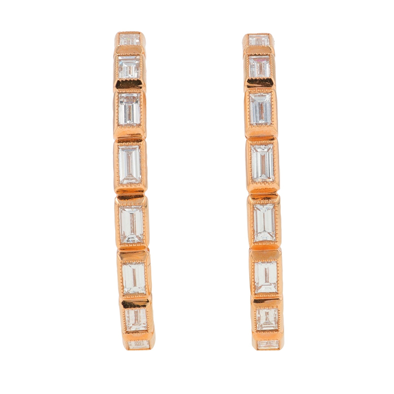 18K RG Penny Preville 1.47 CTW Diamond Hoops