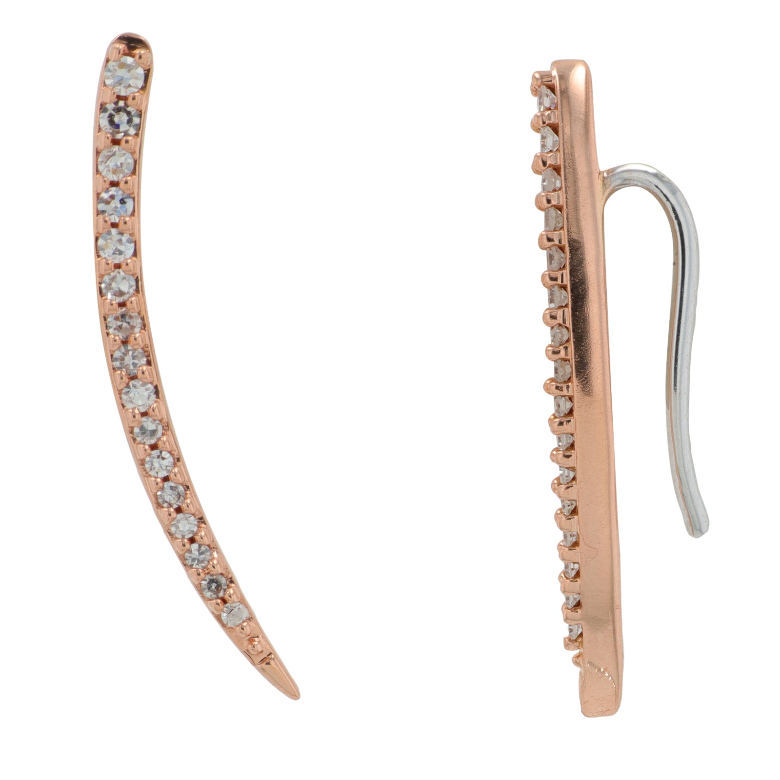 14K RG .15 CTW Diamond Earrings