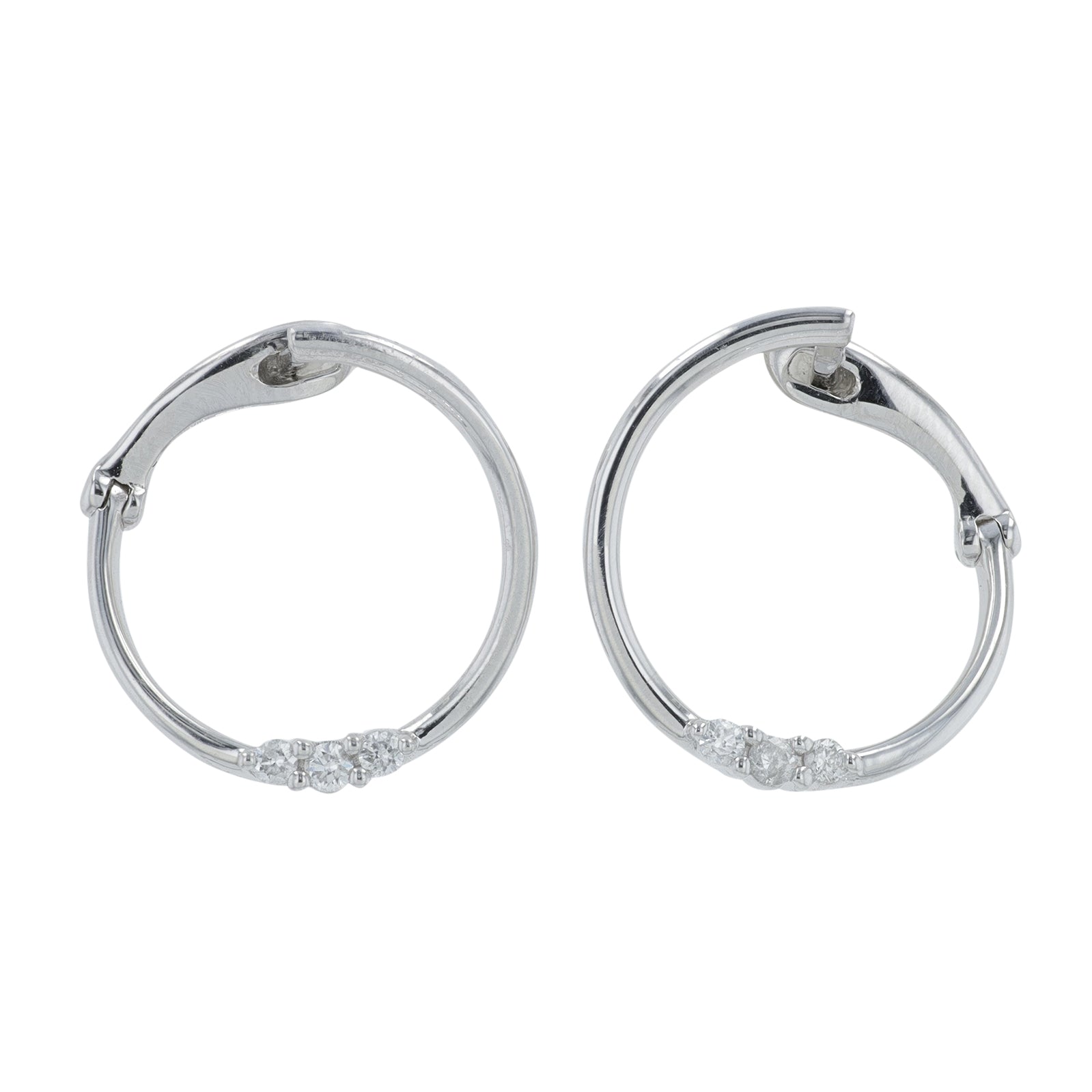14K WG .10 CTW Diamond Earrings
