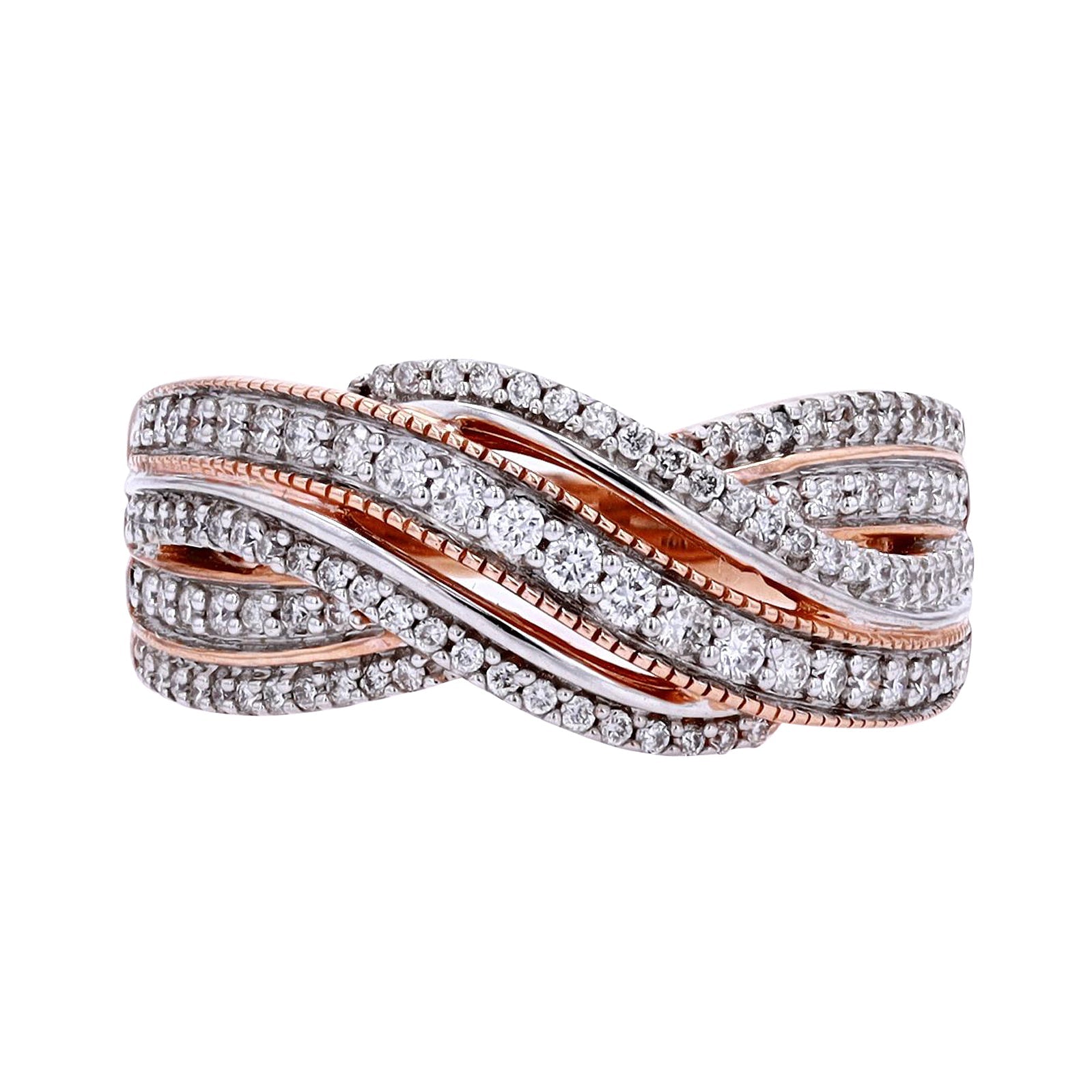 10K RG Criss Cross Diamond Band