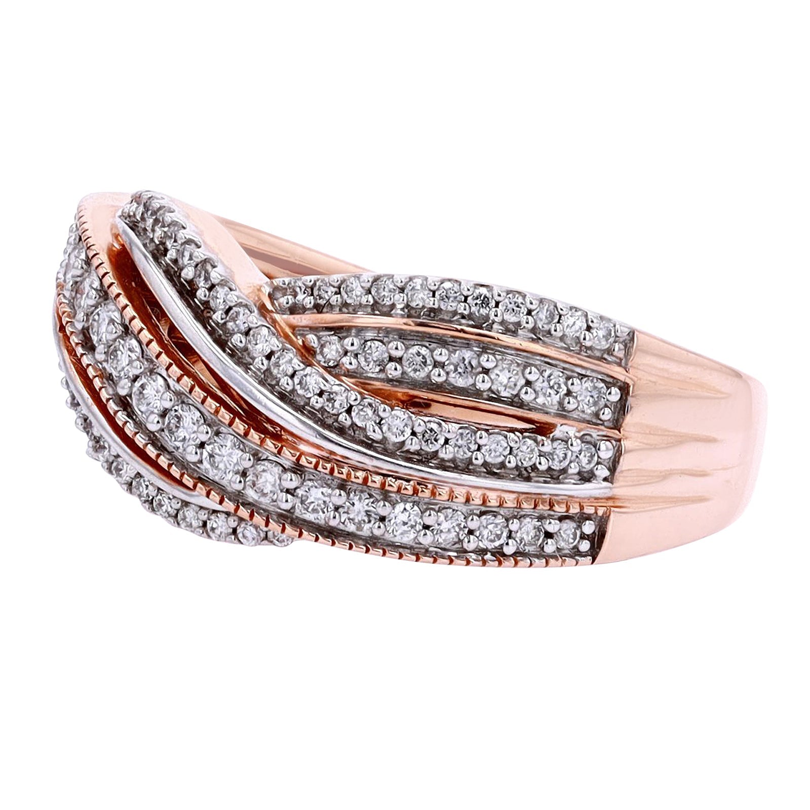 10K RG Criss Cross Diamond Band