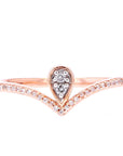 10K RG Diamond Stackable Ring$99