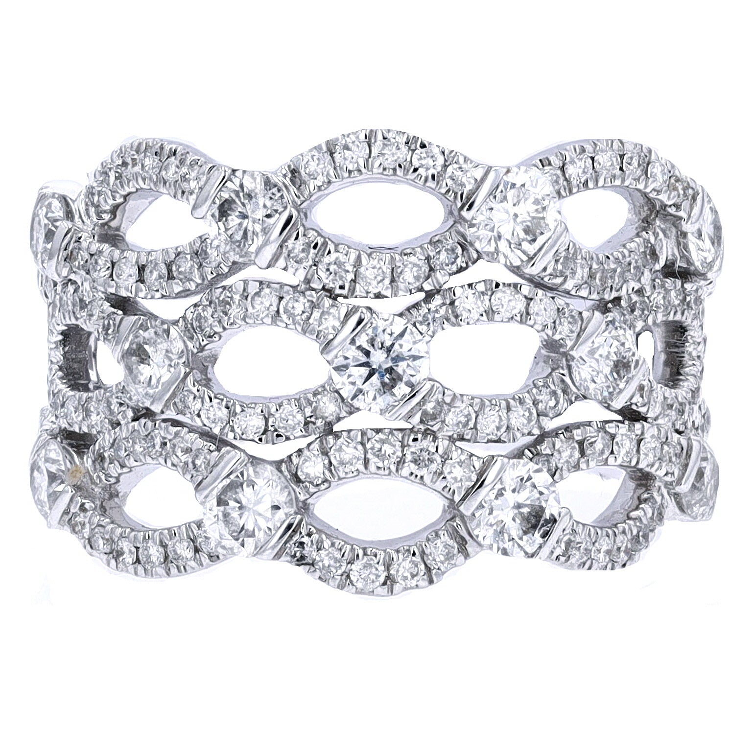 14K WG Negative Space Fashion Ring