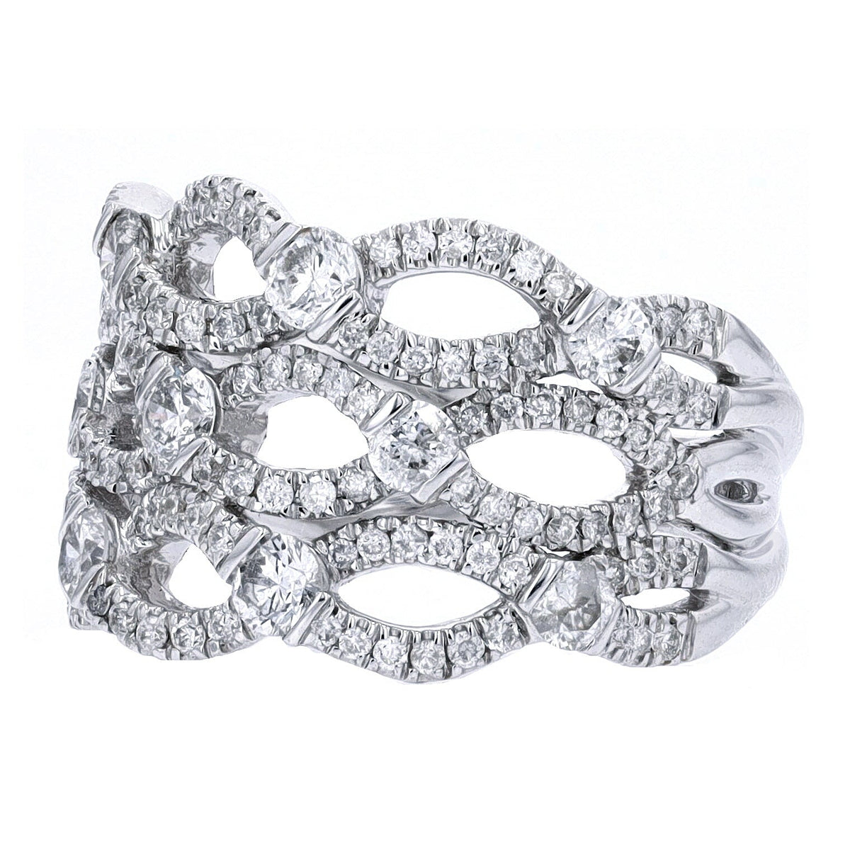 14K WG Negative Space Fashion Ring
