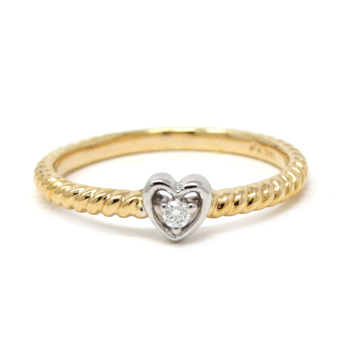 14K Diamond Heart Stackable Ring<p><strong>More Colors Available</p></strong>