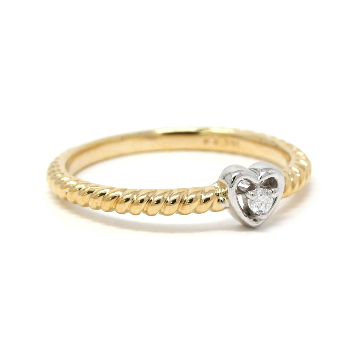 14K Diamond Heart Stackable Ring<p><strong>More Colors Available</p></strong>