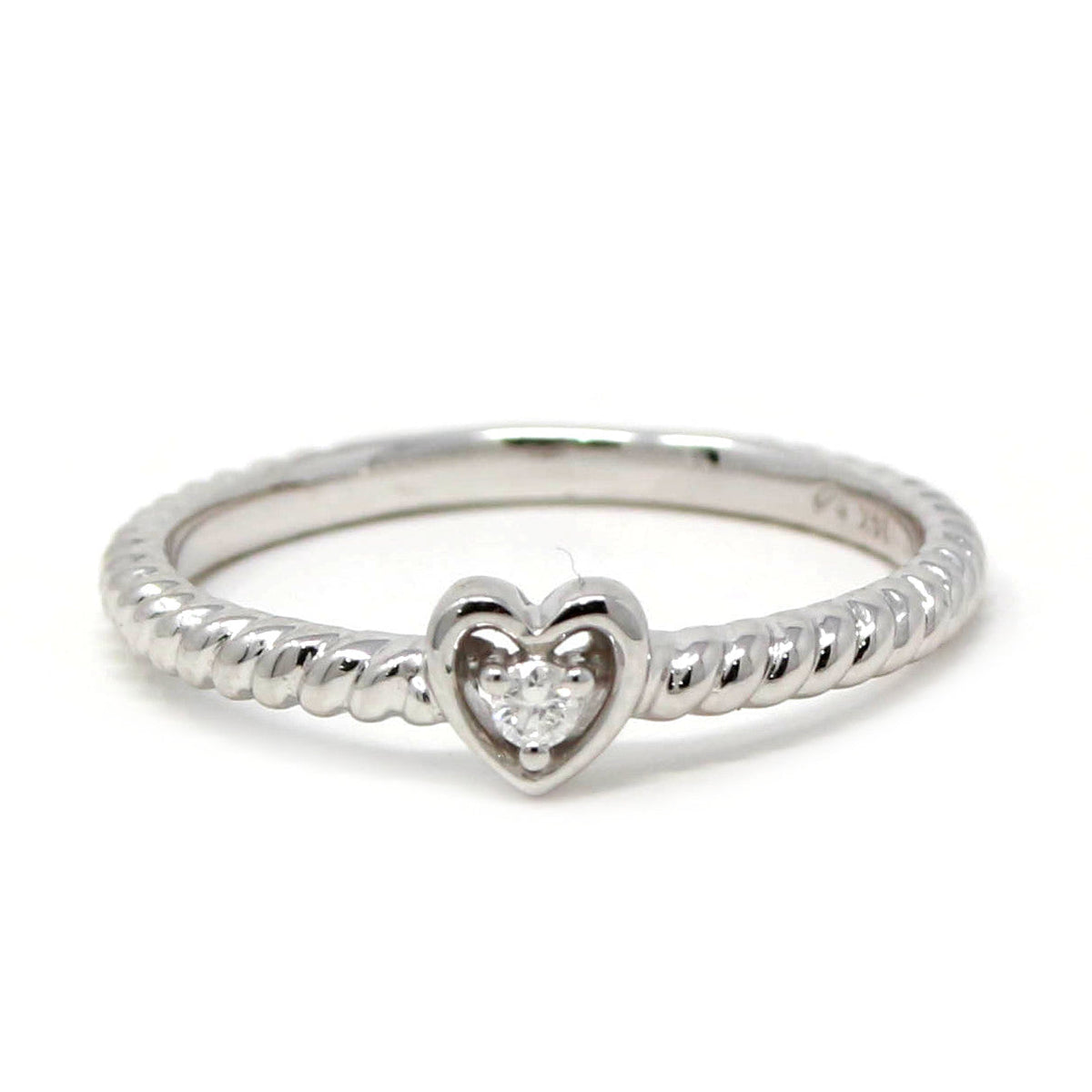 14K Diamond Heart Stackable Ring<p><strong>More Colors Available</p></strong>