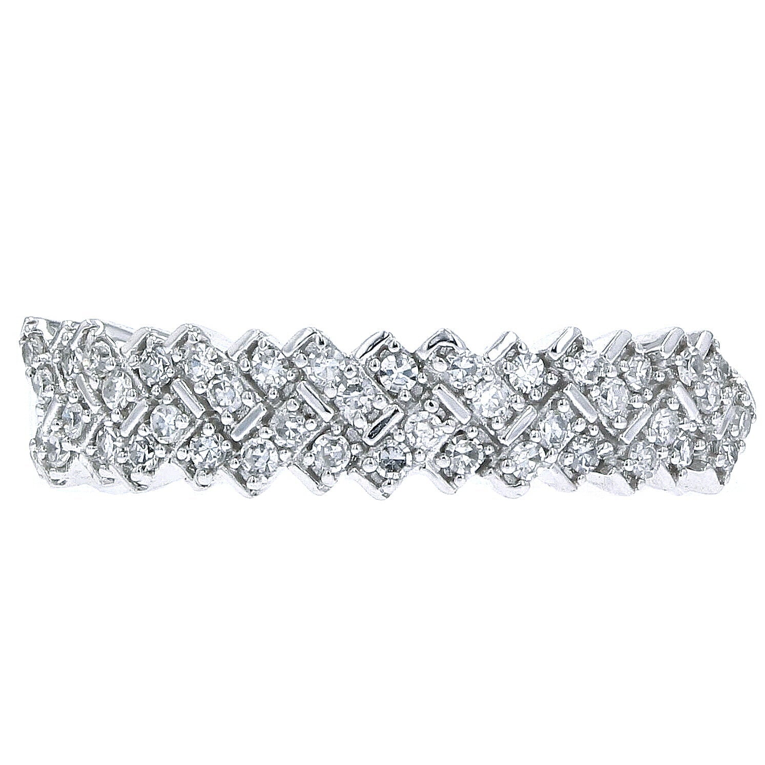 14K WG Diamond Cluster Band