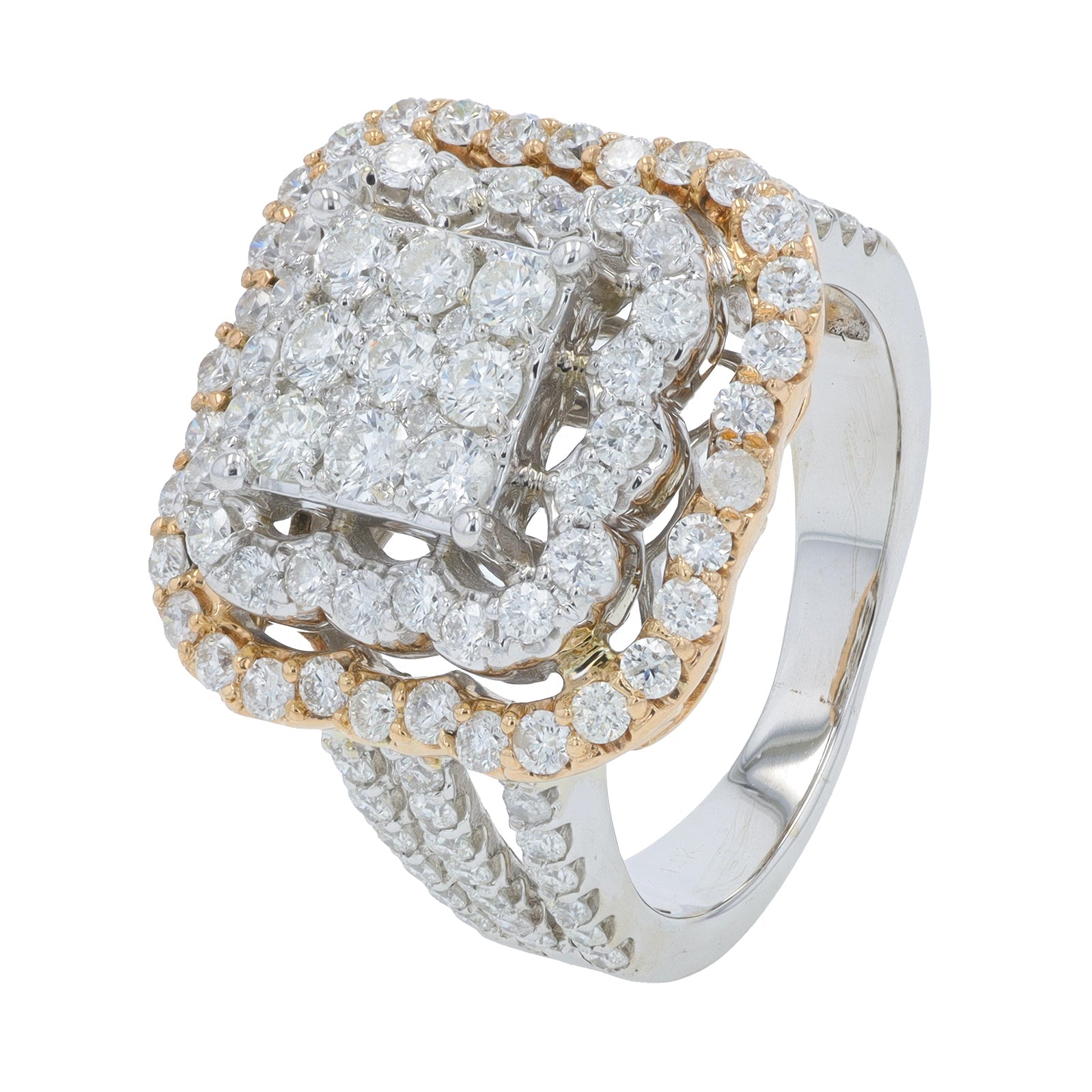 14K TT 1.50 CT Diamond Fashion Ring