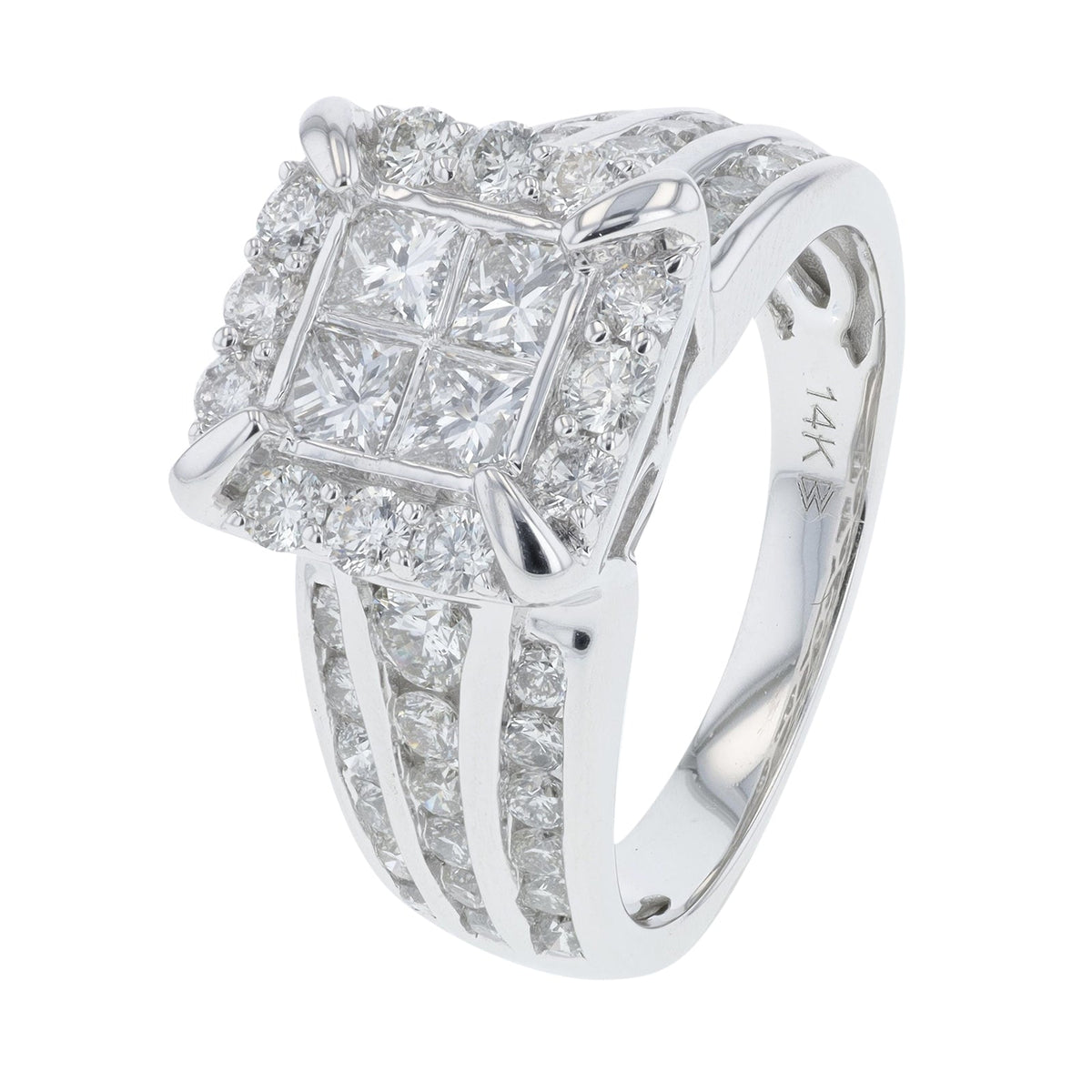 18K WG 2 CTW Diamond Ring