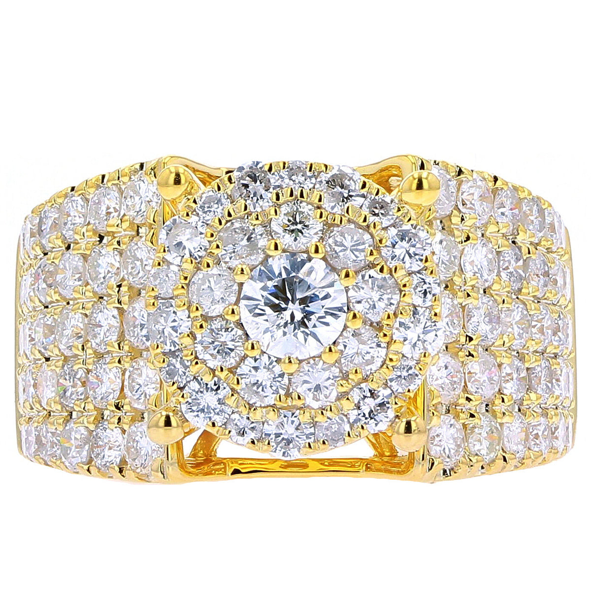 14K Diamond Cluster Cocktail Ring<p><strong>More Colors Available</p></strong>