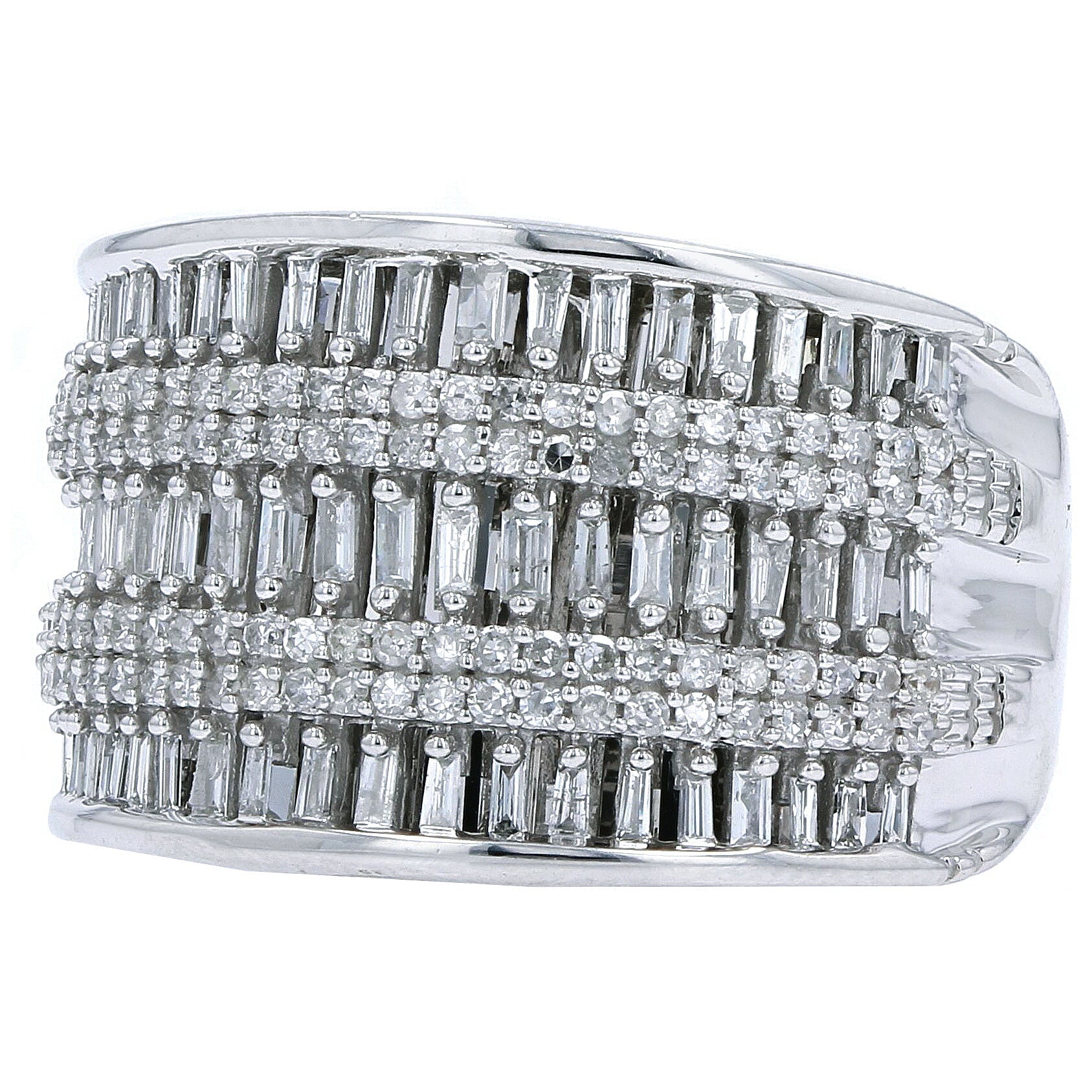 10K WG Wide Diamond Band