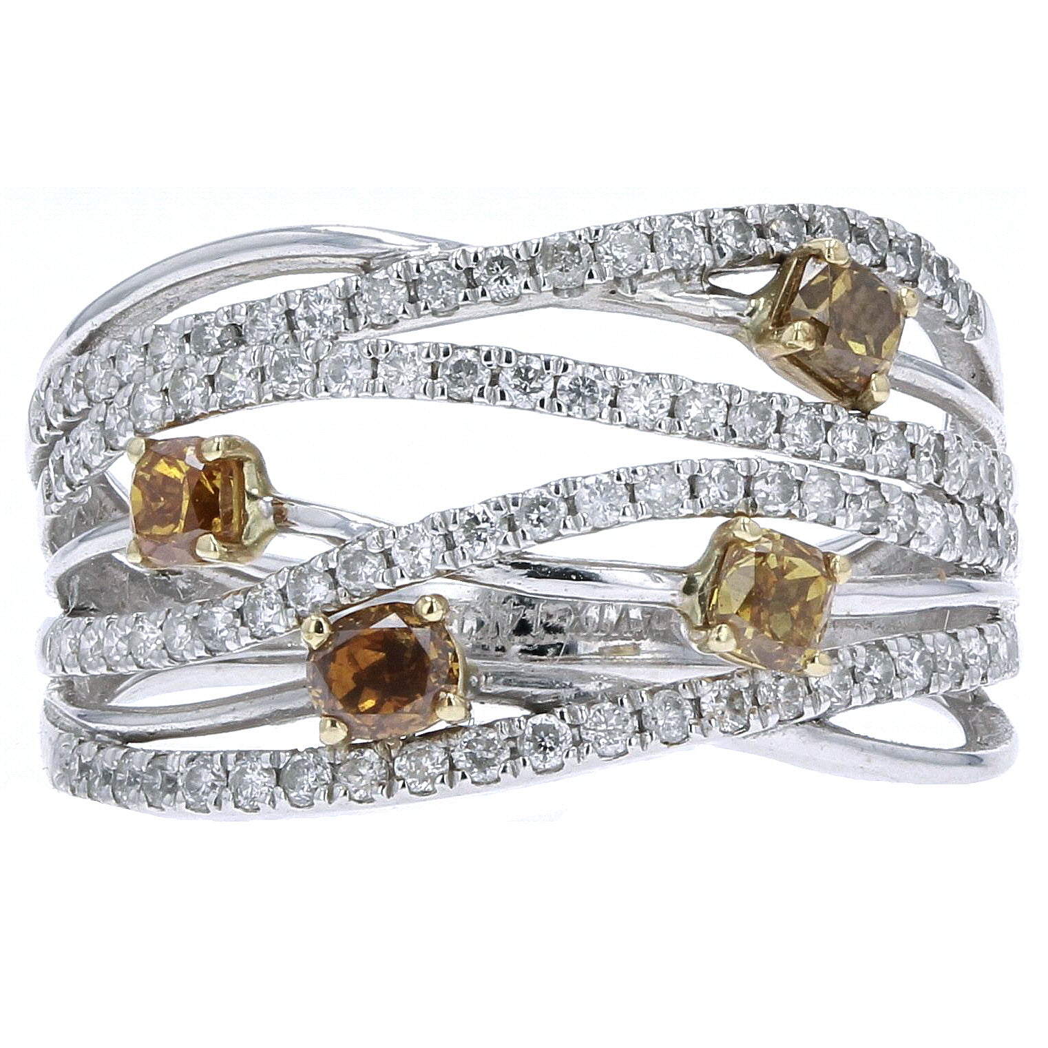 14K Multicolor Diamond Ring