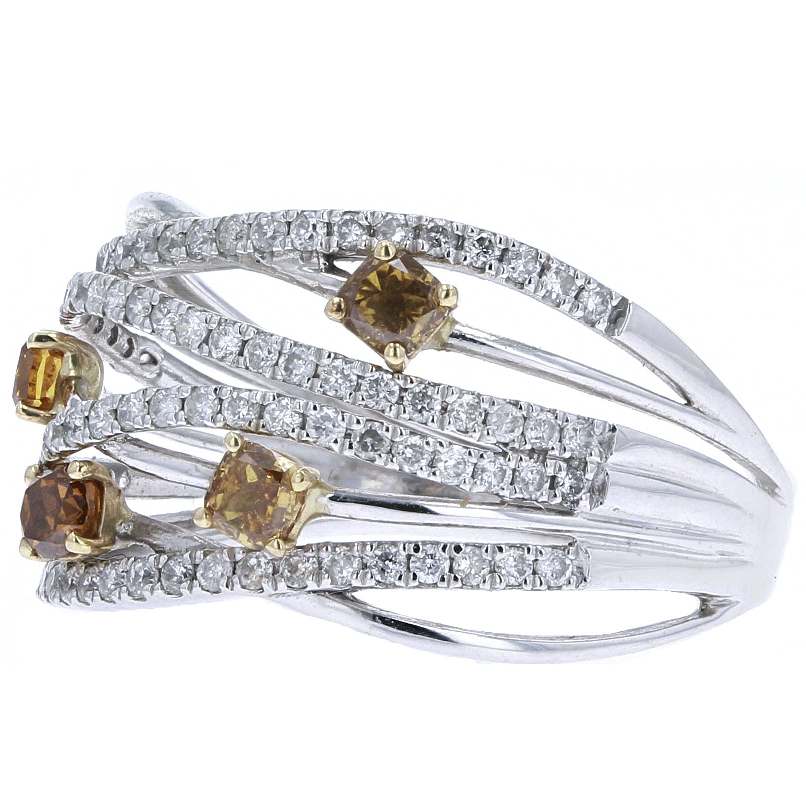 14K Multicolor Diamond Ring