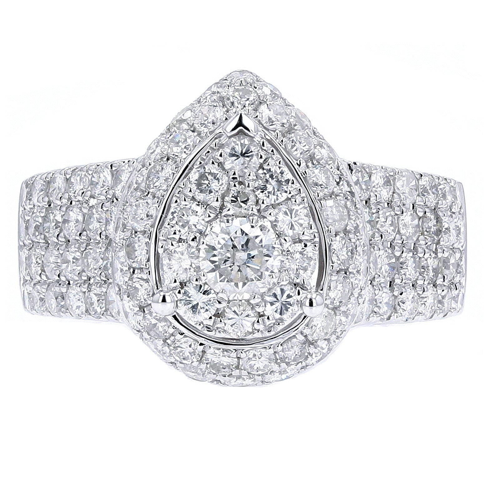 14K WG 2 CTW Diamond Ring WITH 1/4 CT Center