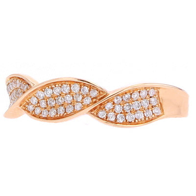 10K RG Twisted Diamond Band